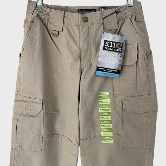 5.11 Tactical Cotton Canvas Cargo Pant Khaki Women's Size 8 TDU EMS Uniform New - Picture 5 of 13